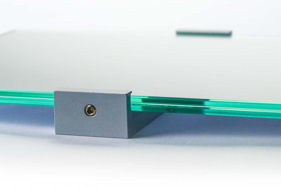 VIGO Wandschild 298 x 211 mm indoor aus Glas und Aluminiumhalterung