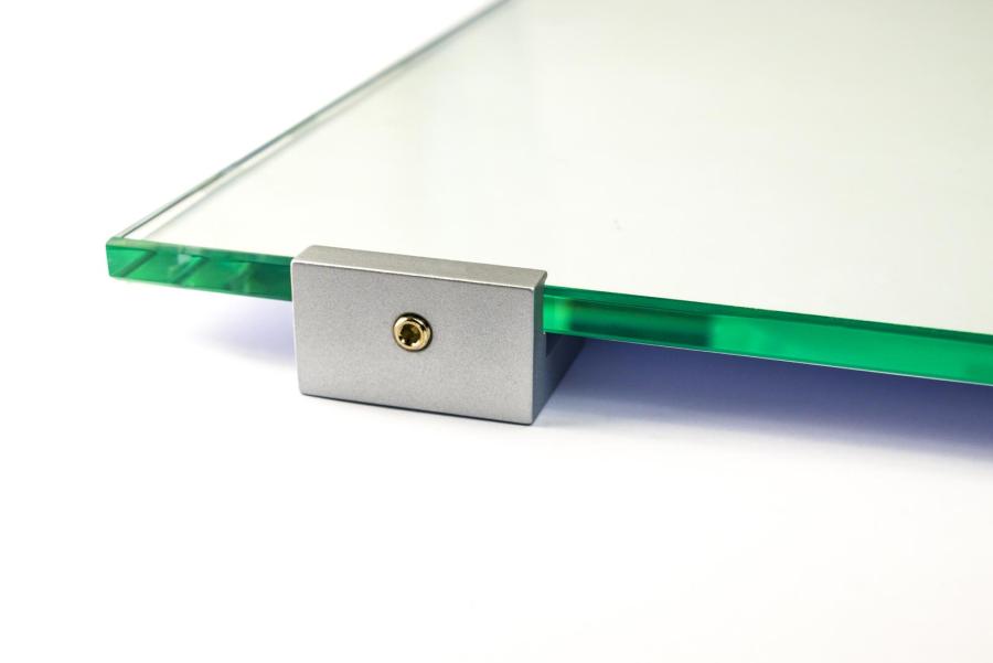 VIGO Wandschild 595 x 298 mm outdoor aus Glas und Aluminiumhalterung