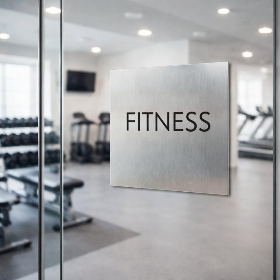 Türschild Edelstahl 16x16x0,3 cm