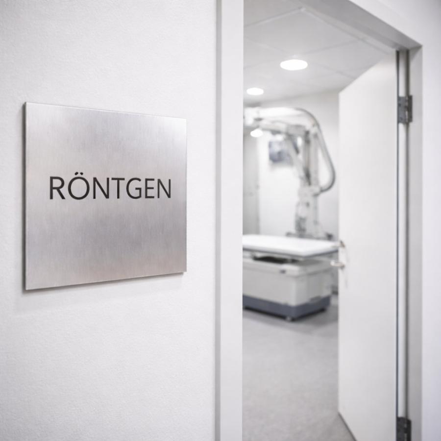 Design Edelstahl-Türschild 160x160x3 mm