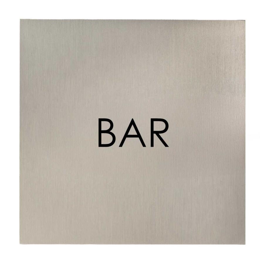 Türschild aus Edelstahl für Hotels und Gastronomie