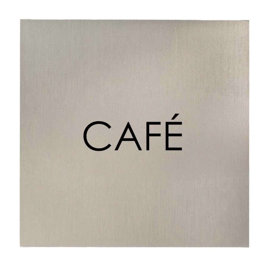 Türschild aus Edelstahl für Hotels und Gastronomie