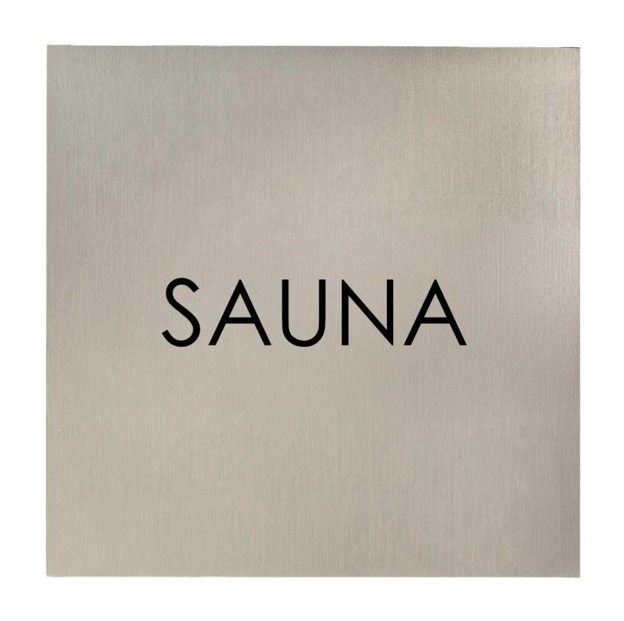 Türschild aus Edelstahl für Hotels und Gastronomie