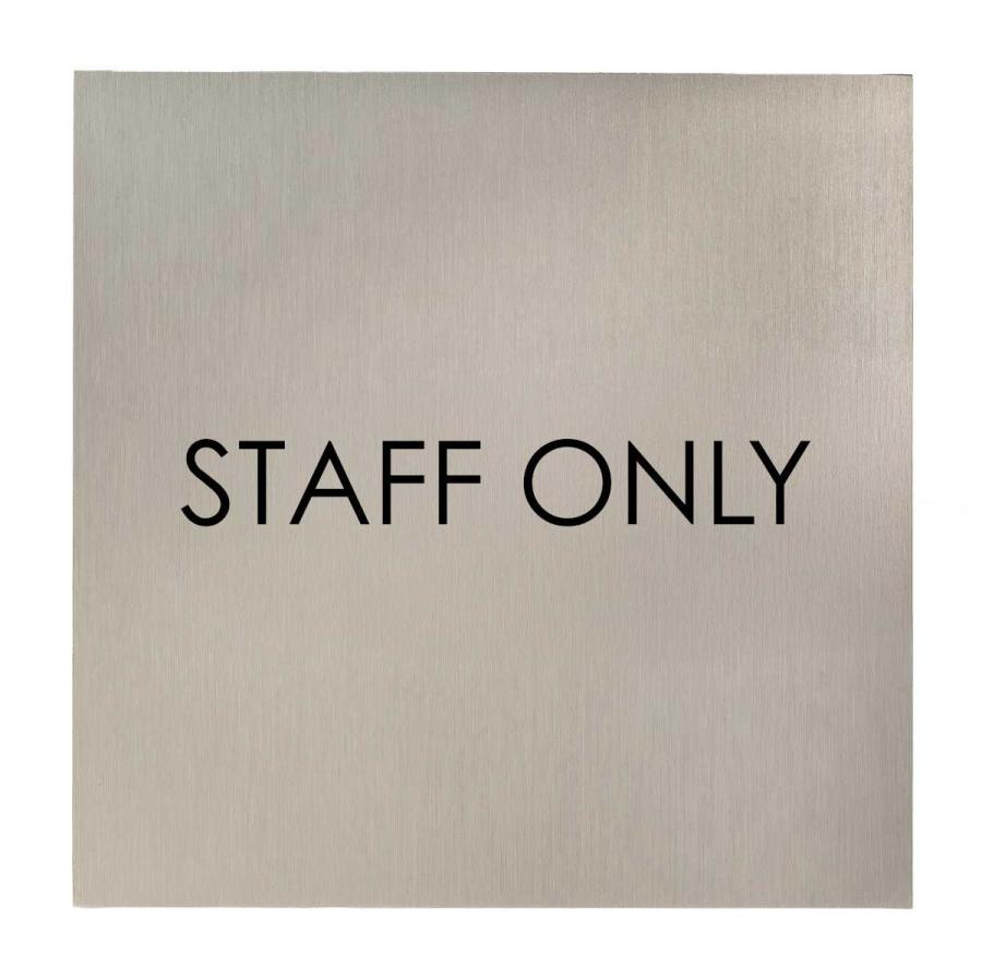 Türschild aus Edelstahl für Hotels und Gastronomie