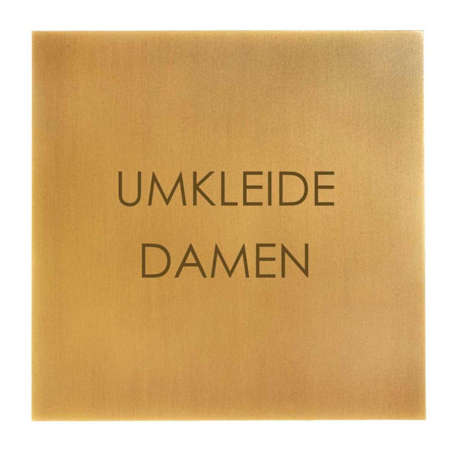 Türschild aus Messing brüniert für anspruchsvolles Interieur