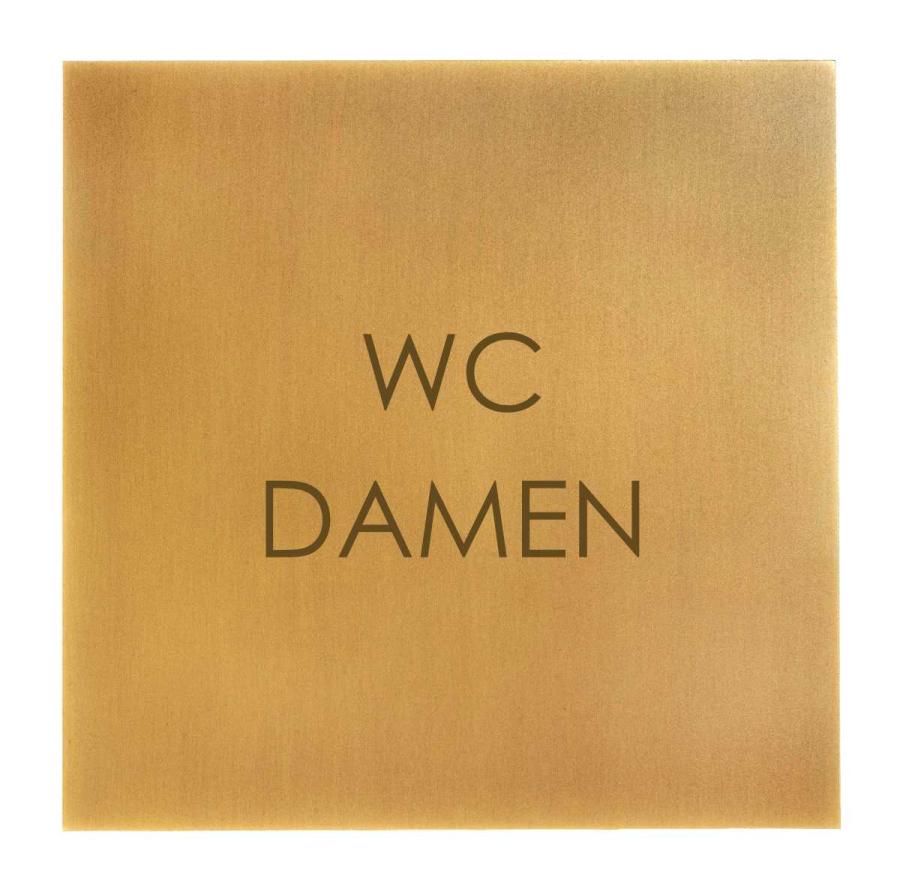 Türschild aus Messing brüniert für anspruchsvolles Interieur