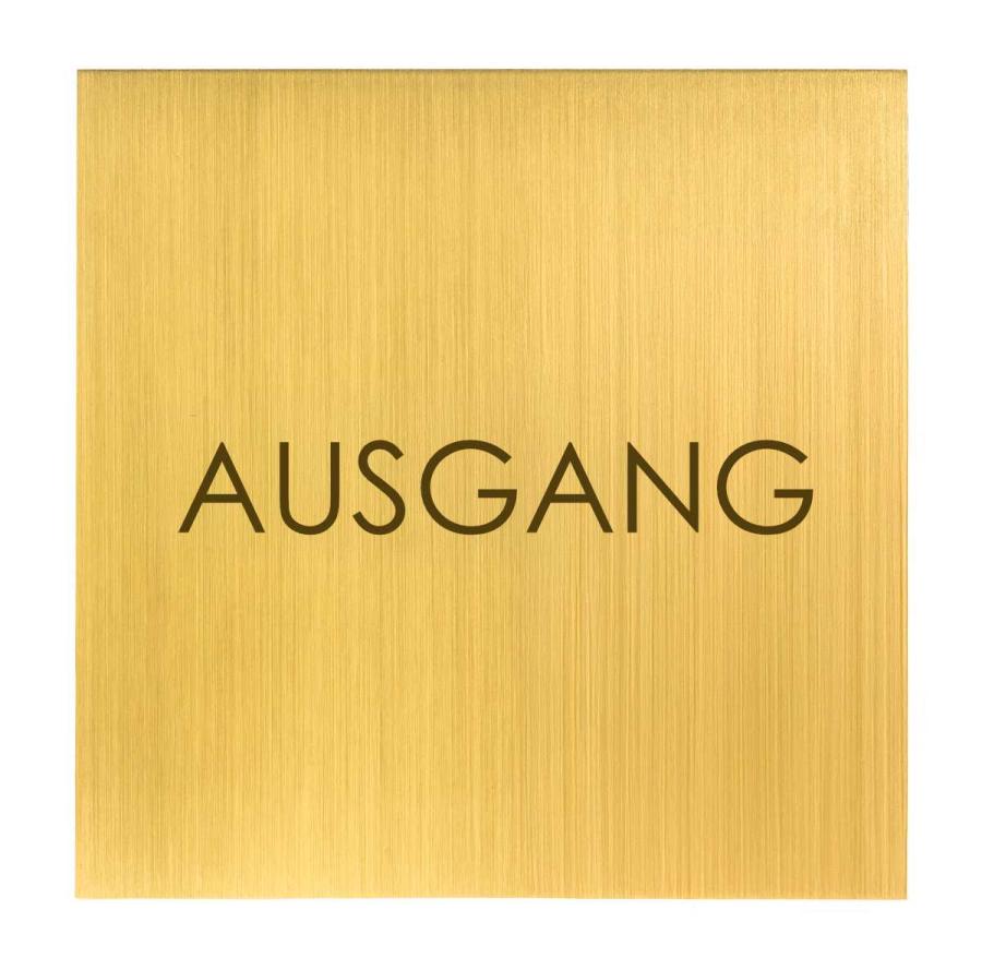 Türschild aus Messing fein geschliffen für Bauträger, Architekten und Hausverwaltungen.