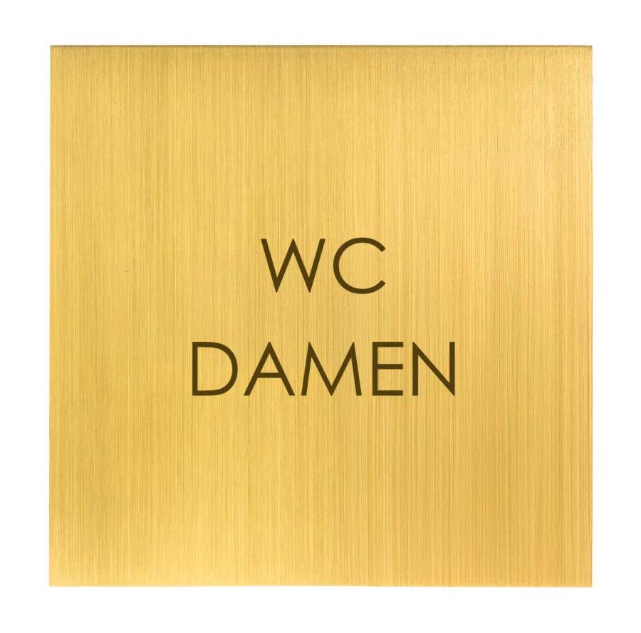 Türschild aus Messing fein geschliffen für Hotels und Gastro