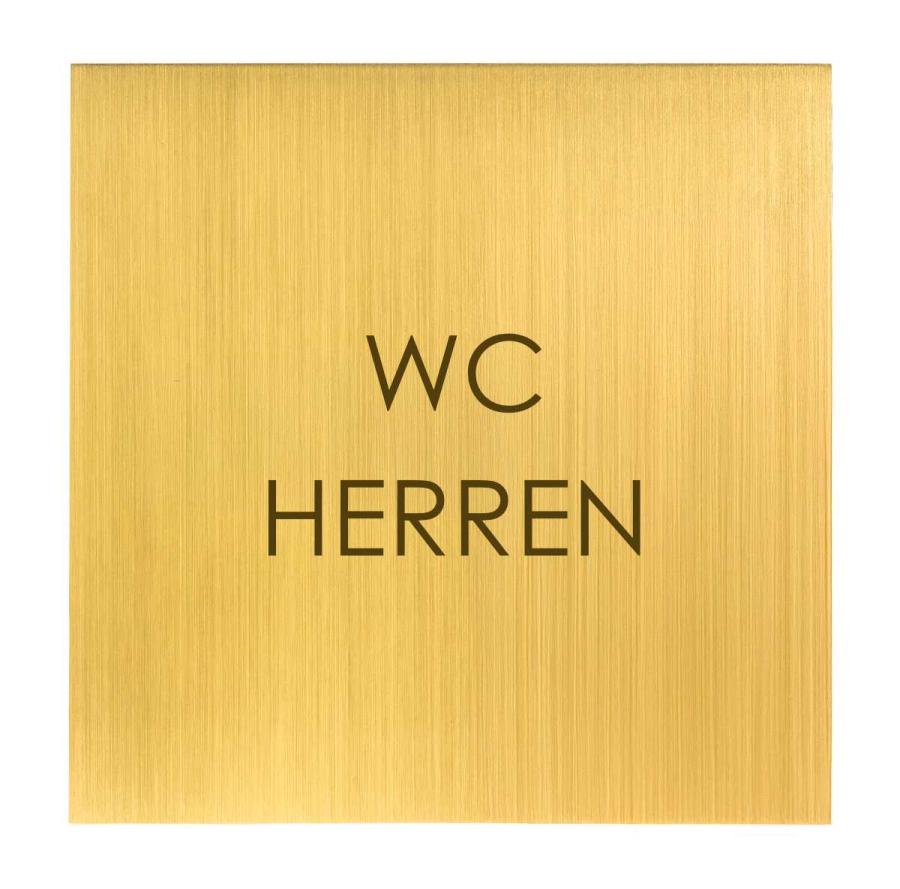 Türschild aus Messing fein geschliffen für Hotels und Gastro