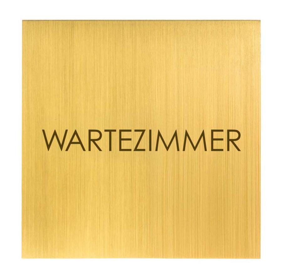 Türschild aus Messing fein geschliffen für Praxen und Pflegezentren