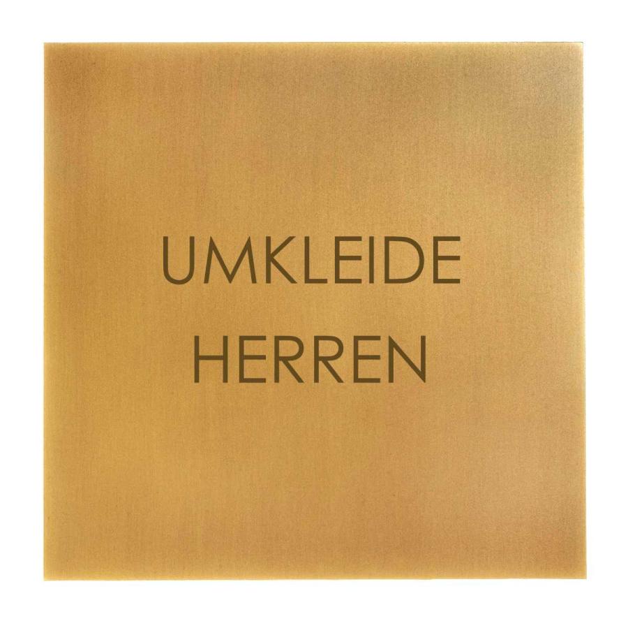 Türschild aus Messing brüniert für anspruchsvolle Interieurs