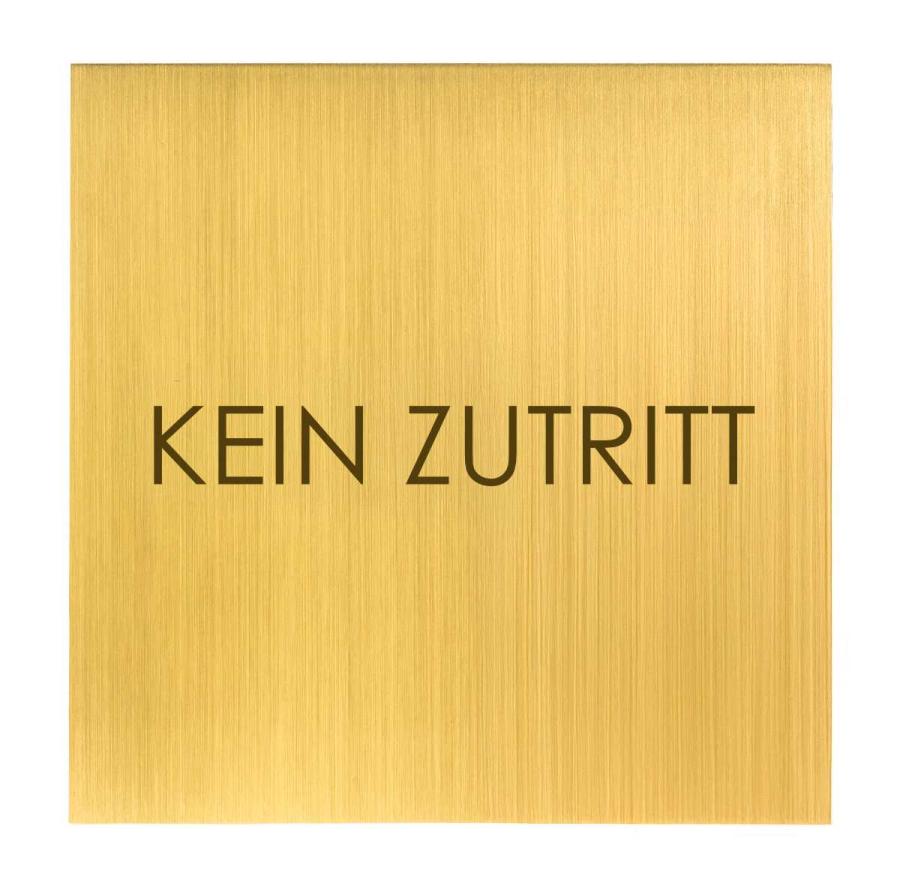 Türschild aus Messing fein geschliffen für Hotels, Chalets, Firmengebäude oder stilvolle Privathäuser