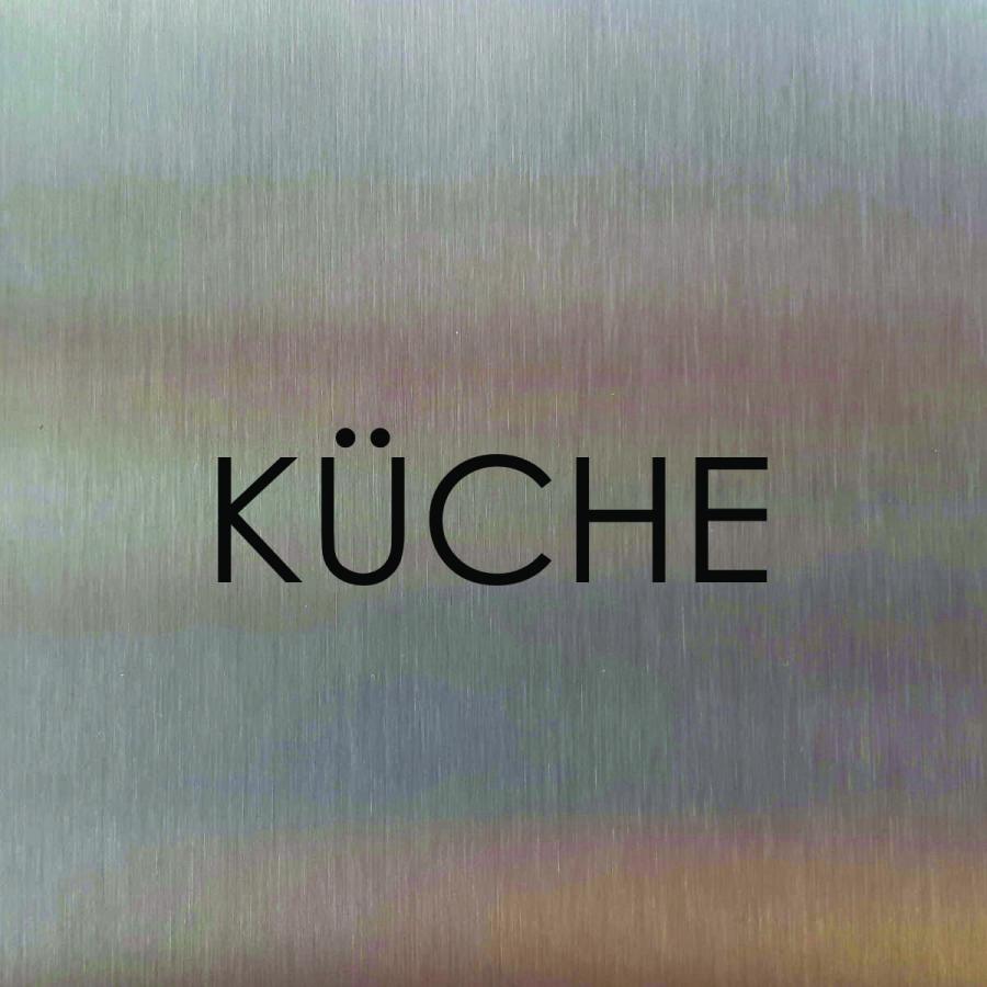 Türschild aus Edelstahl für Hotels und Gastro