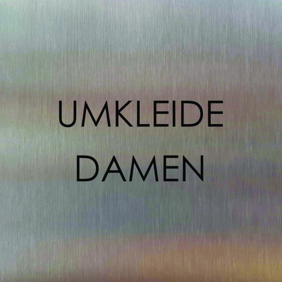 Türschild aus Edelstahl für Hotels und Gastro