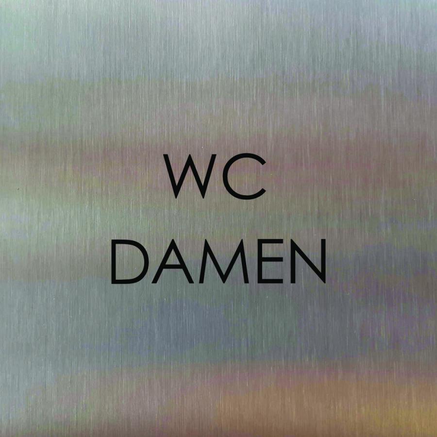 Türschild aus Edelstahl für Hotels und Gastro