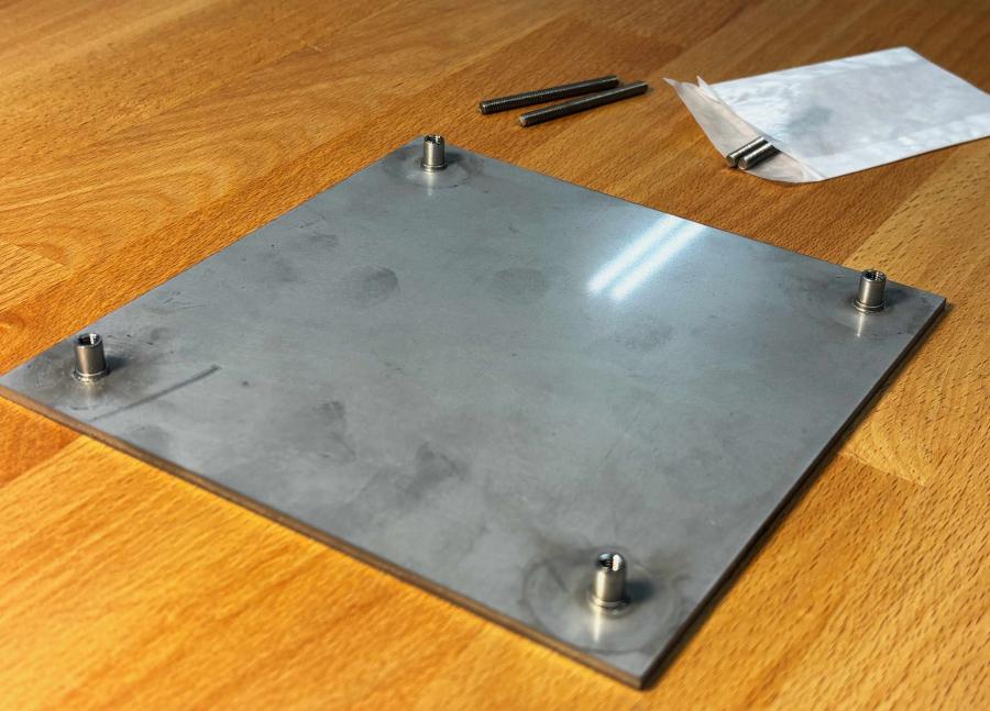 Türschild | Edelstahl | VINOX | 160 x 160 mm | mit Ihrem Wunschtext