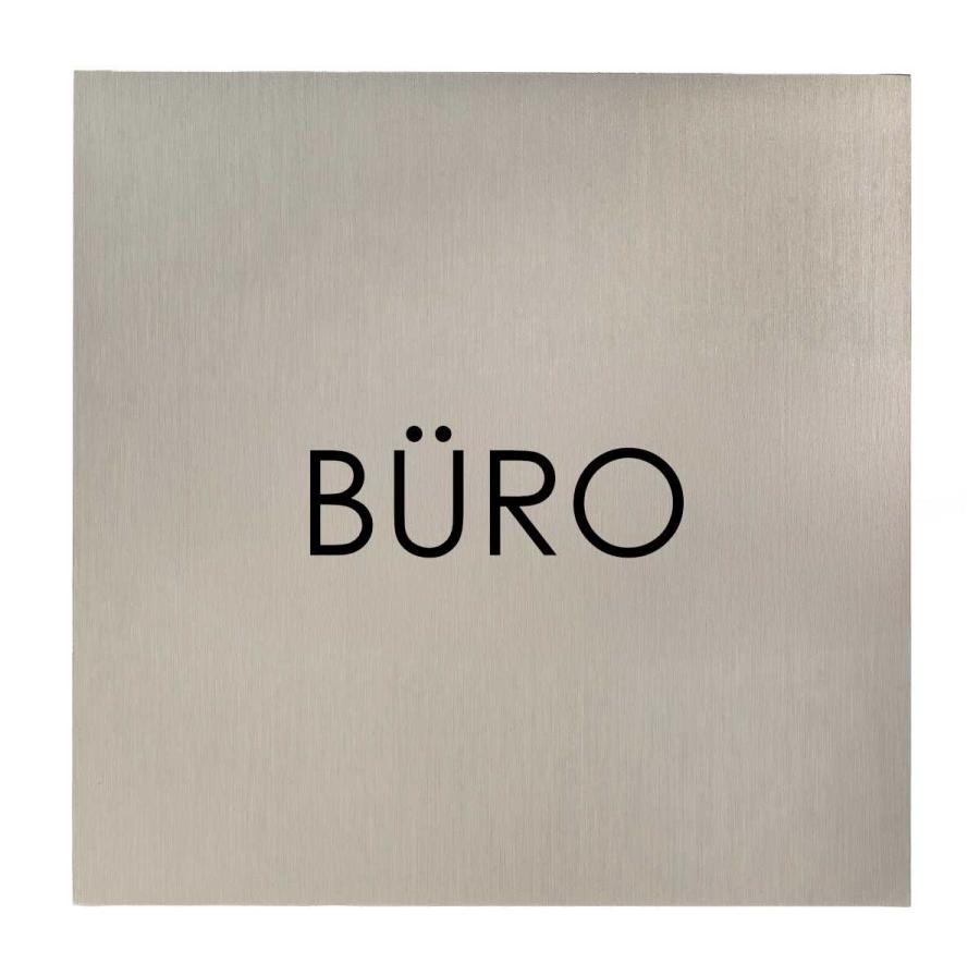 Türschild aus Edelstahl für Hotels und Gastro