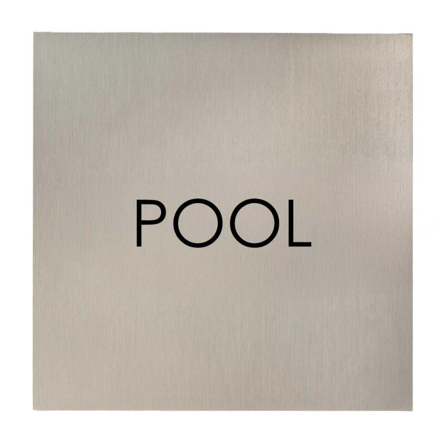 Türschild aus Edelstahl für Hotels und Gastro