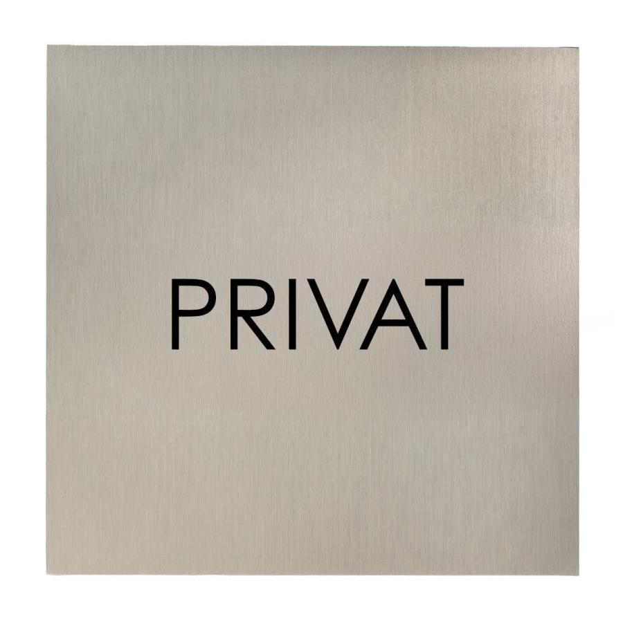 Türschild aus Edelstahl für Hotels und Gastro