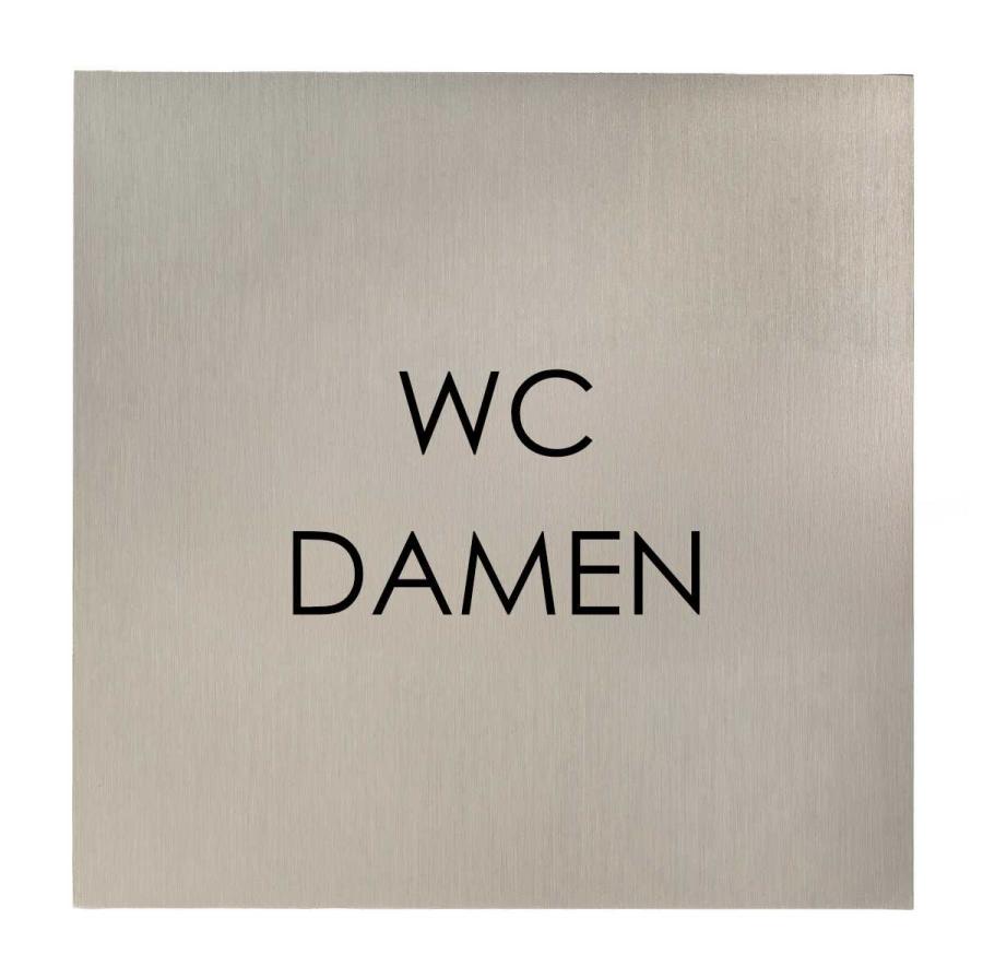 Türschild aus Edelstahl für Hotels und Gastro