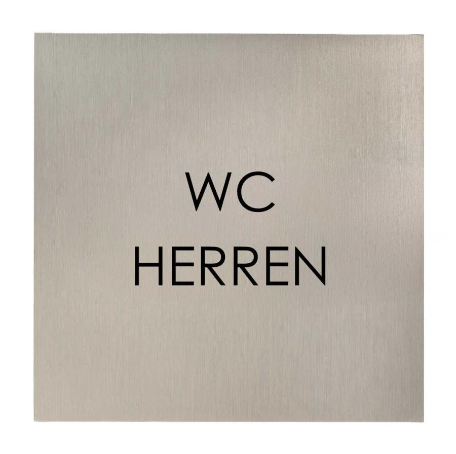 Türschild aus Edelstahl für Hotels und Gastro