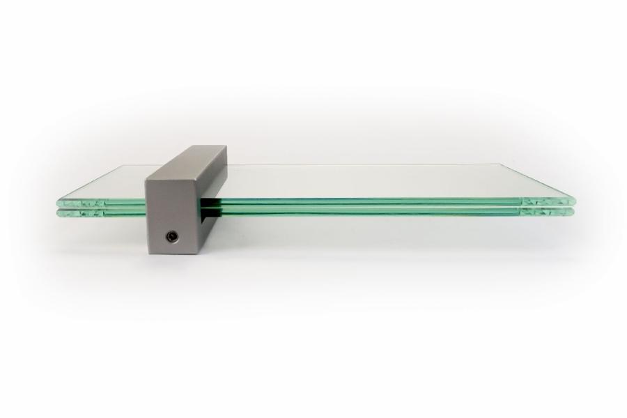 VISIGN Türschild 211 x 106 mm aus Glas und Aluminiumhalterung