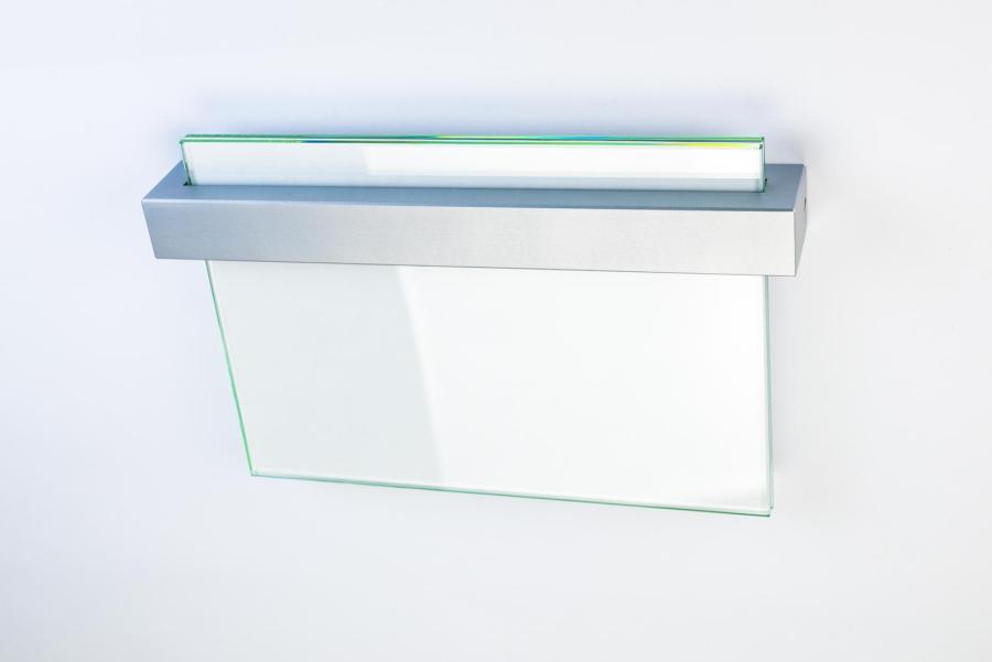 VISIGN Türschild 149 x 211 mm aus Glas und Halterung aus Aluminium