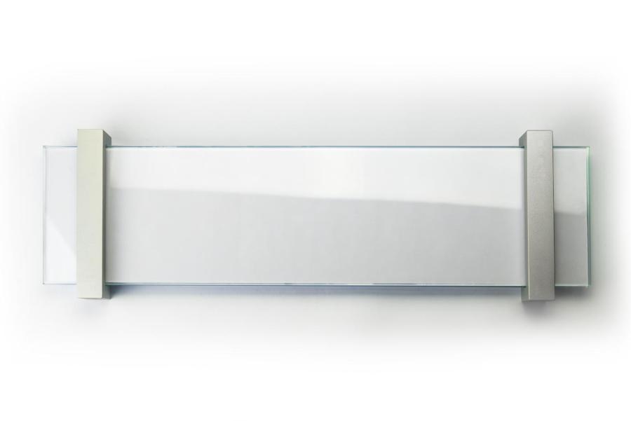 Preview: VISIGN Wandschild 421 x 106 mm indoor aus Glas und Aluminium
