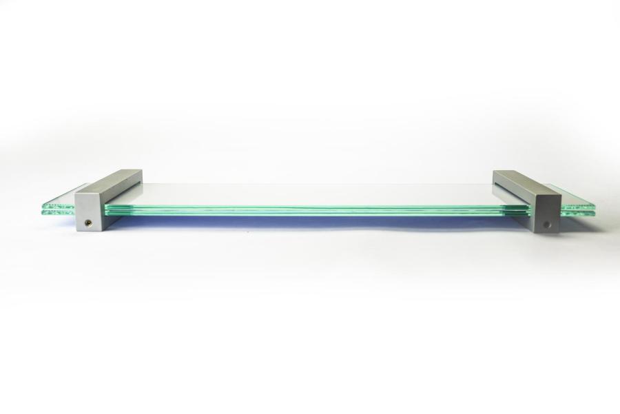 Preview: VISIGN Wandschild 421 x 106 mm indoor aus Glas und Aluminiumhalterung