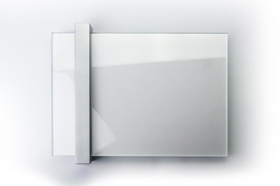 Preview: VISIGN Wandschild 298 x 211 mm aus Glas und Aluminium