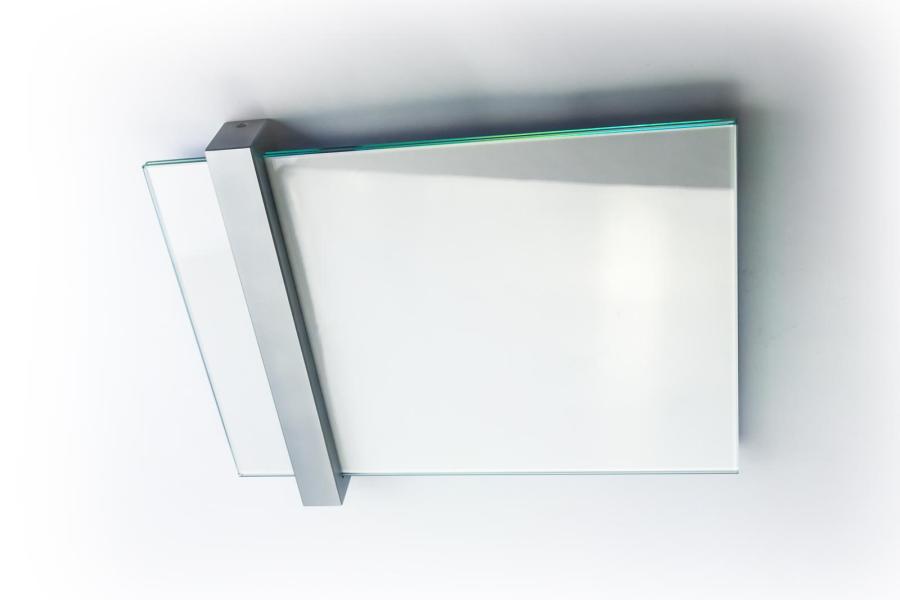 Preview: VISIGN Wandschild 298 x 211 mm aus Glas und Aluminium Halterung