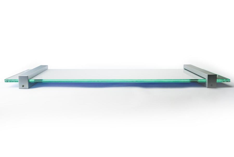 Preview: VISIGN Wandschild 595 x 211 mm aus Glas und Aluminiumhalterung