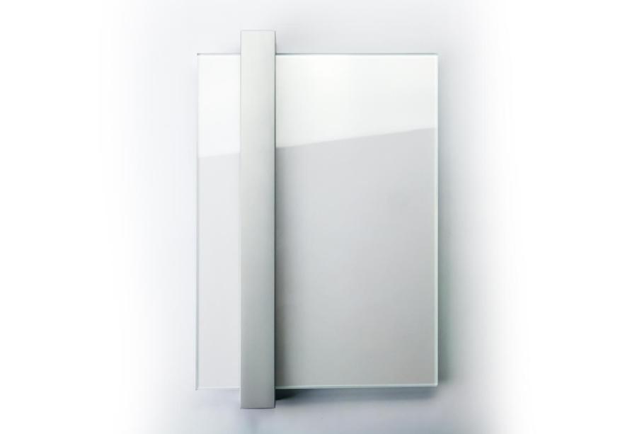 Preview: VISIGN Wandschild 211 x 298 mm aus Glas und Aluminium