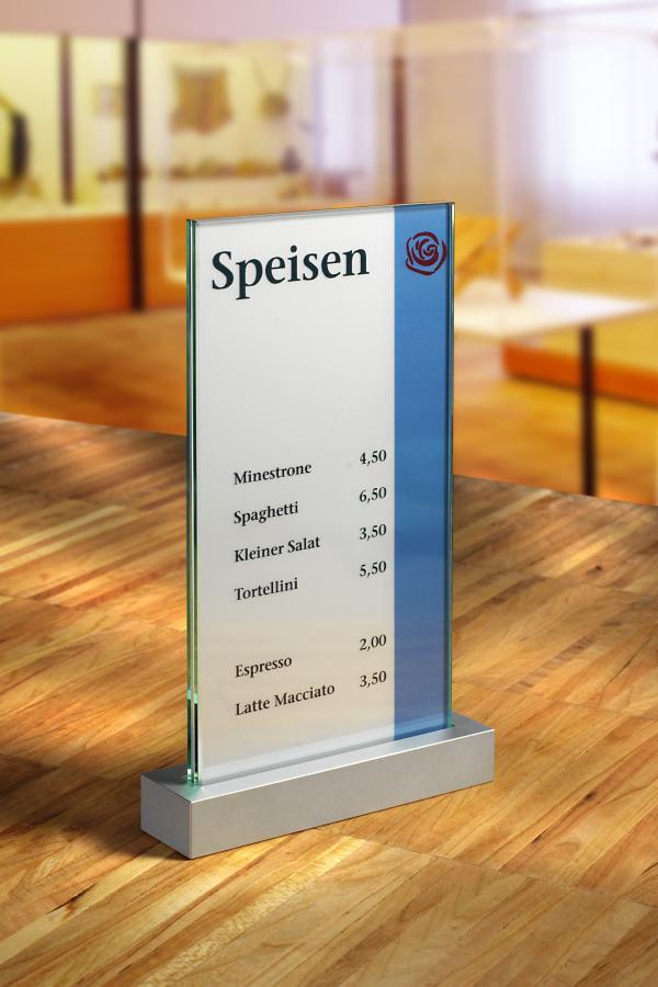 Preview: VISIGN VIGO Tischaufsteller Speisen