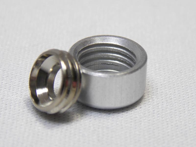 Zierkopf Ø 10 mm, Alu Silber eloxiert mit Gewindescheibe