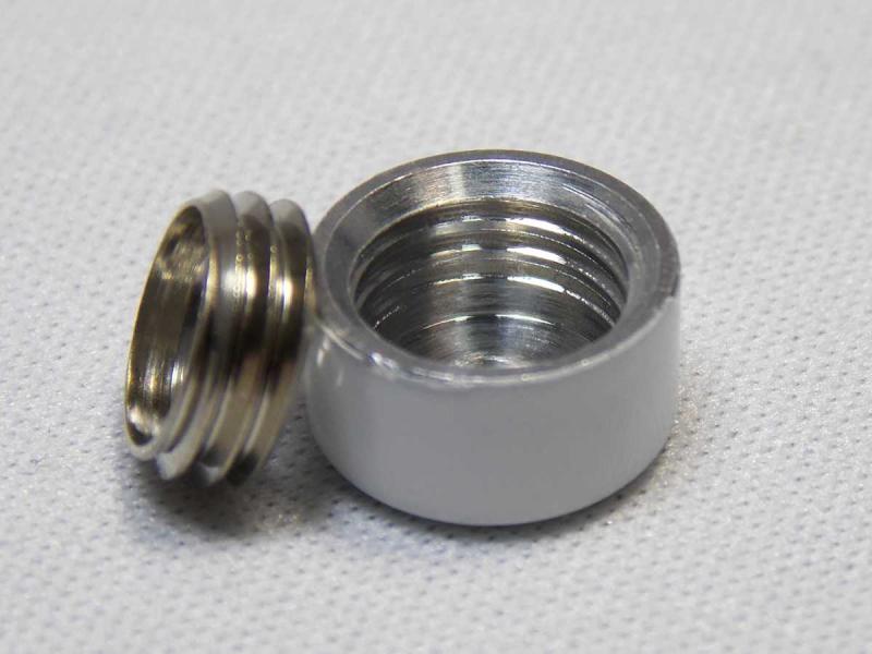 Zierkopf ⌀10 mm Weiß lackiert mit Gewindescheibe