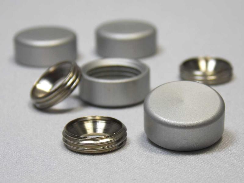 Zierköpfe Ø 15 mm, Aluminium Silber eloxiert