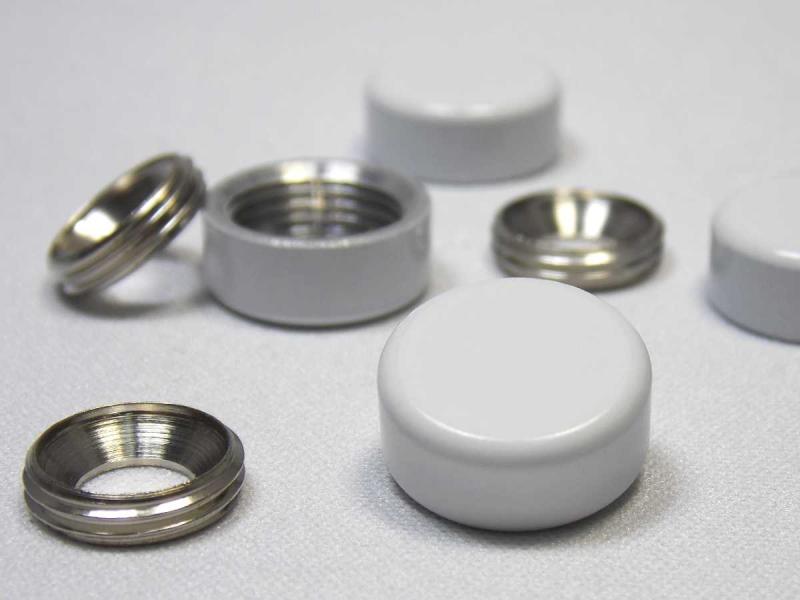 Zierköpfe Aluminium Ø 15 mm, weiß lackiert