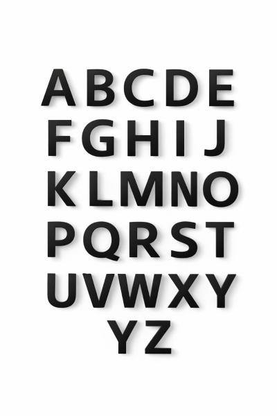 Acrylglasbuchstaben schwarz 100 mm A-Z