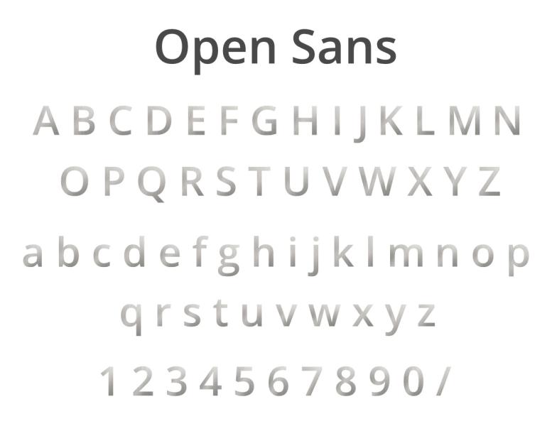 Schriftbild Open Sans