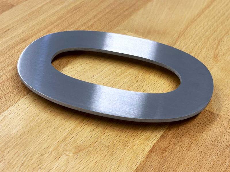 Hausnummer 0 Edelstahl 150 mm