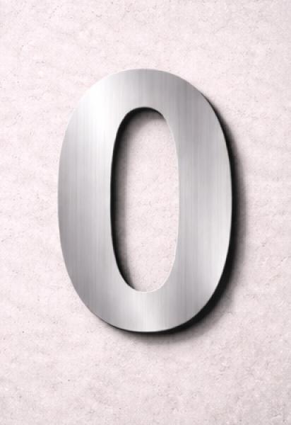 Hausnummer 8 mm Edelstahl 0