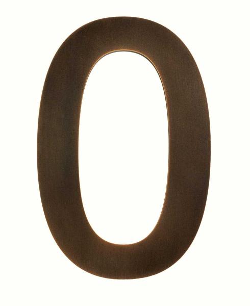 Hausnummer Zinnbronze Ziffer "0"