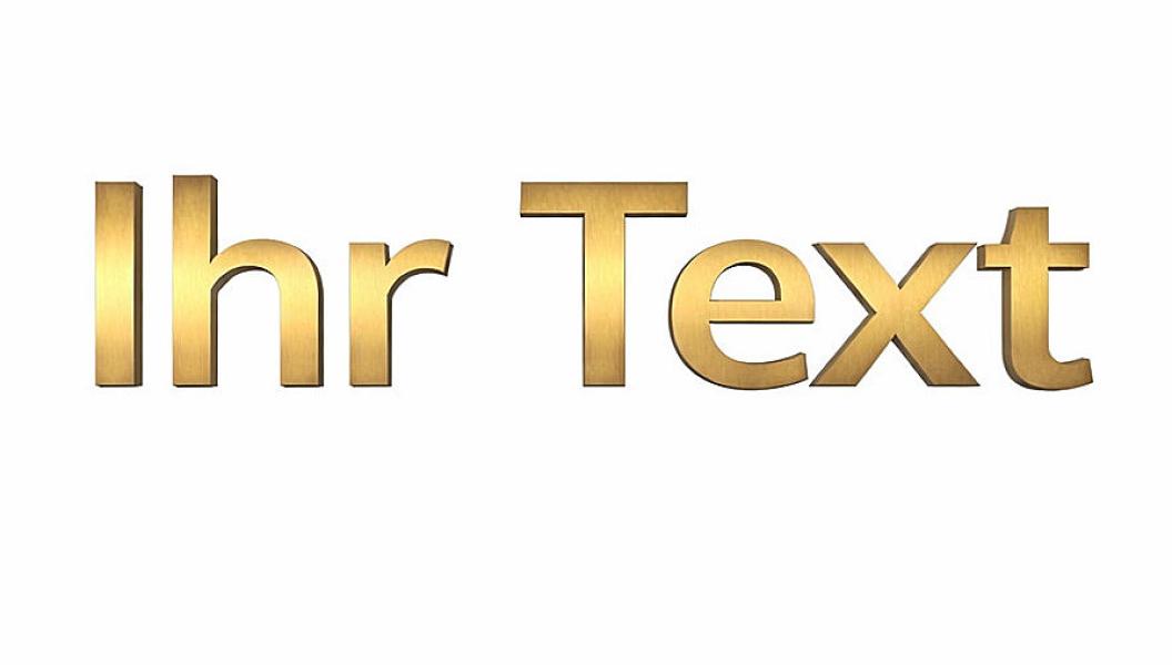 3D Messingschriftzug Ihr Wunschtext