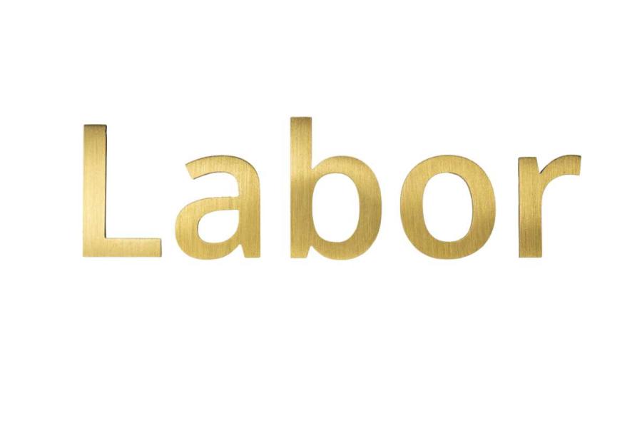 3D Messingschriftzug Labor