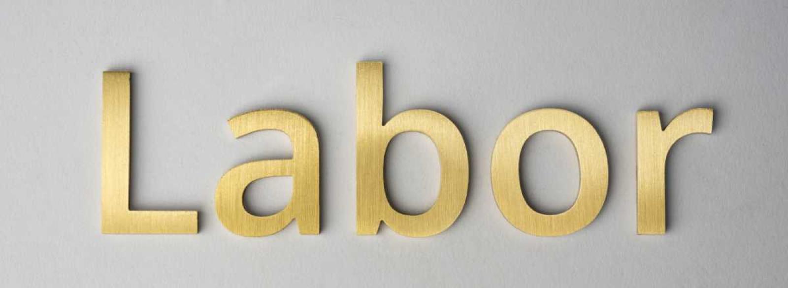 Messingschriftzug Labor