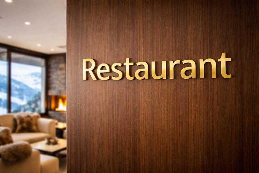 Messingbuchstaben Beispiel Restaurant