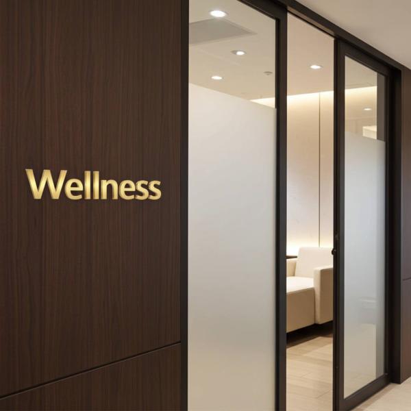 Messingbuchstaben Wellness