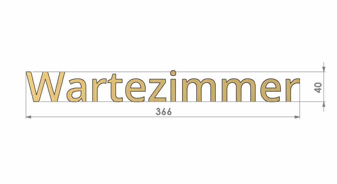 MS Wartezimmerbeschriftung Maße