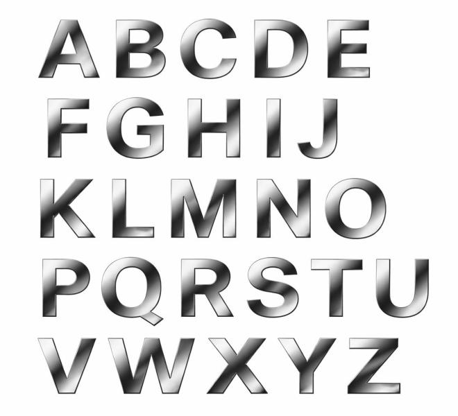 Yachtbuchstaben Edelstahl A-Z